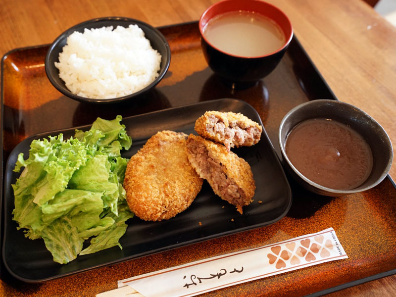 Wagyu Menchi Katsu Set